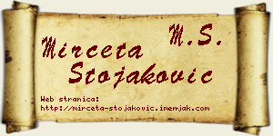 Mirčeta Stojaković vizit kartica